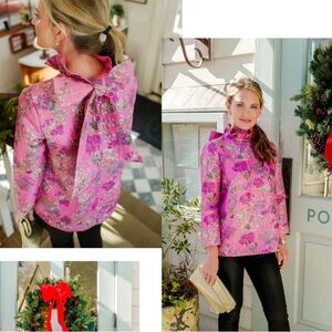 Tuckernuck Peony Jacquard Faye Blouse